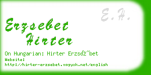 erzsebet hirter business card